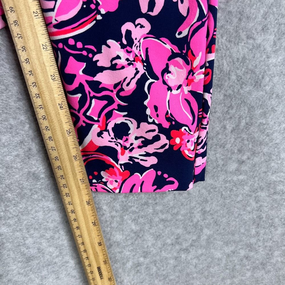 Lilly Pulitzer Low Tide Navy Pink Print Luxletic Corso Pant UPF 50+ Size 8 - Picture 12 of 13